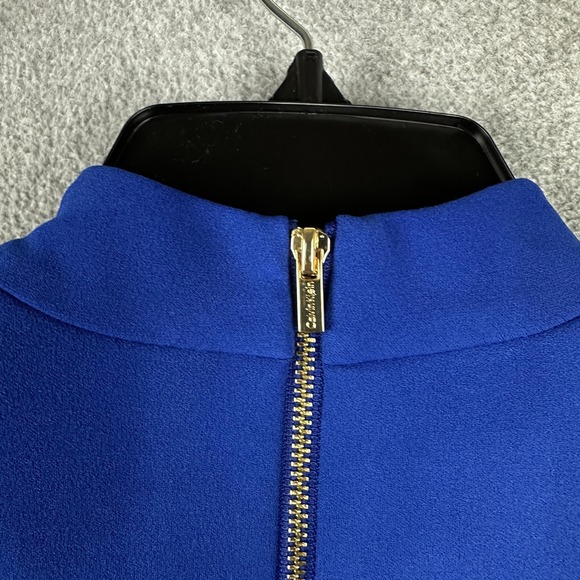 Calvin Klein Dress Womens 4 Blue Sleeveless Mock Neck Sheath Zip Back Party NWT - Picture 7 of 8